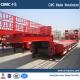 tri-axle 40t low bed drop deck trailer with expose tire