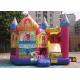 Commerical grade kids inflatable princess combo castle with slide N basketball