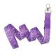 Customized Purple Nylon Fabric Lanyard With Measuring Tape Scale Advertisement