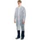 Disposable Lab Coats White No Pockets Protective Visitor Dust Polypropylene SMS Nonwoven