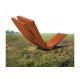 Garden Decoration Corten Steel Bend Sculpture Regular Size 300cm Length