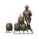 Gnee Garden 200cm Antique Bronze Garden Statues Traditional Designed