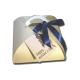 Fashion Creative Shape Gloss Art Paper CMYK Colors Printed  Cake Box Packaging With Silk Bow Tie