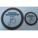 Custom Woven Patch With Embroidery Merrow Border For Hats/Garment