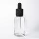 Smooth Open Clear Glass Essential Oil Dropper Bottles With Child Resistant Cap