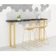 Metal Frame Nordic Marble Bar Height Table