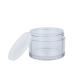 15ml 20ml 50ml Cylindrical Empty Cream Jar Transparent Plastic Cream Jars With Black Lids