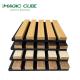Customized Decorative Slat Wood Panels 3 Side Wrapped Slat Wall Panel For Theatres