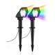 IP66 3000K RGB Solar Lights Outdoor 2PCS Assembly Spike 300lm