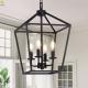 Iron Pendant Light Home Art Baking Paint Black LED Nordic Pendant Light