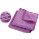 Purple Color Microfiber Dish Towels Waffle For Kitchen Cleaning