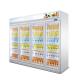 Commercial 4 Glass Door Vertical Cooler Refrigerator Showcase
