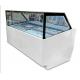 Commercial 10 Pans Ice Cream Display Freezer With Customized Light Box