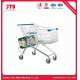 100 Liter Metal Shopping Trolley 22.5in Liquor Store Shopping Cart