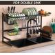 2 Tier Height 52cm Drying Rack , Dish Rack Over Sink For Dish Bowl Chopsticks