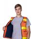 High Visibility Needle Detection Safety Vest with Zipper Closure and Logo Design