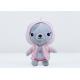 Pink / Grey Cat Soft Toy , Dressup Cotton Stuffed Animals For Decoration