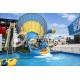 Large Tornado Water Ride Outdoor Water Play Equipment in Yellow Blue Color