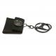 Cowhide Material Key Chain Pendant With Alloy Buckle 9.5cm× 4.7cm