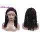 10 - 30 Inch Deep Wave Front Lace Wigs / Half Hand Tied Wig Spilt Ends
