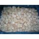 Frozen Pacific cod cubes , cut from natural fillets