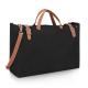 Nylon Canvas Reusable Shopping Bag Totes Leather Belt Buckle Shoulder 44x13x38cm