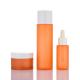 Customzed private label orange cosmetics set screw cap dropper bottle empty jar