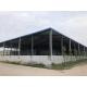 Grey Steel Frame Structure Construction With Bule Roofing Sheet