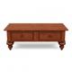 Customized Solid Maple Wood Living Room Coffee Table Two Deep Drawers Storage