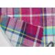 Thin Tulle Cotton Yarn Dyed  Fabric Excellent Color Fastness With Grid Pattern