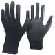 13 Gauge Knitted Black Polyurethane Work Gloves Dipped Working Gloves For Construction