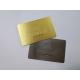 0.5mm Thickness Metal Business Cards Deboss Logo Silver Gold Brushed Finish