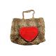 newest fashion style PU leather Heart shape washablepolyester folding shopping bag ladies fashion foldable tote hand bag