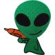 Alien Embroidered Iron On Patches NASA Space UFO Martian Badge For Jacket