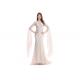 Long Sleeve Backless Middle Eastern Evening Gowns Tulle Fabric Beading