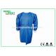 Blue Color Heat Seal Hospital Use Disposable Surgical Scrubs With Knitted Cuff