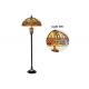 Vintage Baroque Warm Light Floor Lamp With Led Bulb Tiffany Style Easy Move