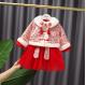 Child Autumn 0.9M Traditional Chinese Clothing Tang Suit Pretty Pink Princess Dress ODM