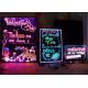 Ultra Thin RGB SMD LED Writing Board Signs 60cm X 40cm Supporting With Tripod