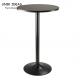 Counter Metal Bar Height Table Outdoor Black Round  23.7X39