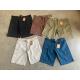 100% Cotton Mens Belted Cargo Shorts Simplicity Multicolor Khaki Navy Wahite