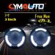 C17 3 Inch Projector Shroud Headlight LED Shrouds With Angle Eyes