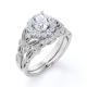 Vintage 2 Carat Diamond Engagement Wedding Rings For Bridal ODM