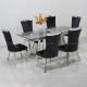 Luxury Modern 200cm Grey Marble Top Dining Table 78inchx39inchx30inch