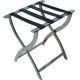 PULV silver finish Hotel Luggage Racks Hotel Suitcase Holder Stainless Steel