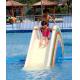 Customized 3 Riders Kids' Water Slides Aqua Park Equipment , Pink / Orange / Blue