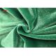 Shiny Green Warp Knitted Polyester Elastane Fabric For Garment Dress Blanket