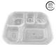 Multi Compartment Disposable Plastic Meal Box - 1 To 5 Sections Microwavable
