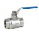 2-pc stainless steel Padlocking device ball valves 1000 WOG, Full bore, Threaded end