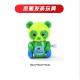 8cm Tall Cute Plastic Wind Up Toys Raccoon Shaped 0.04kg Blue / Green Color